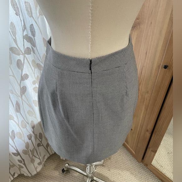 Club Monaco Asymmetric Check Mini Skirt - Picture 3 of 5